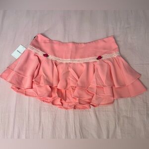 Forever 21 x Betsy Johnson Pink Lace Rosette Skirt